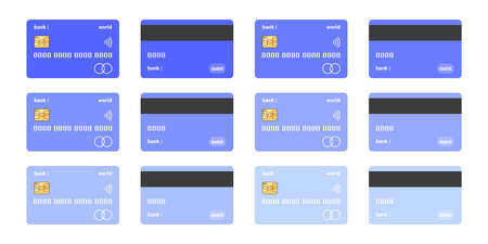 Credit cards template. Template bank card. Concept bank card. Vector illustrationのイラスト素材