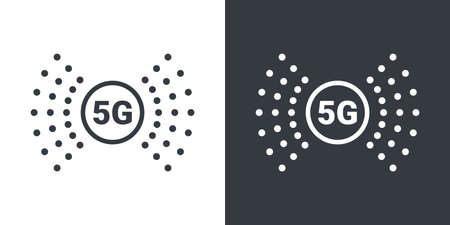 5G icons. High speed internet sign. 5G signal logo. Vector illustrationのイラスト素材