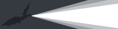 Banner with a beam of light. Dragon spewing flames. Banner for advertising. Vector illustrationのイラスト素材