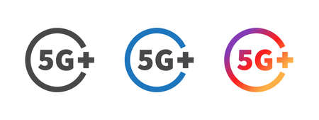5G icons. High speed internet  . 5G communication technology. Vector imagesのイラスト素材