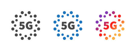5G icons. High speed internet icon  . 5G technology. Vector illustrationのイラスト素材
