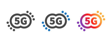 High speed internet icon . 5G technology. Vector illustrationのイラスト素材