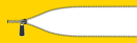 Zipper background. Zipper lock or unlock. fastener. Clasp Concept. vector illustrationのイラスト素材