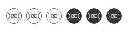 wireless charger. Wireless charger icon set. Phone charge simple sign. vector illustrationのイラスト素材