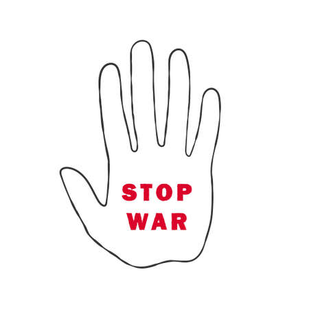 Stop war symbol. A call to stop the war. vector illustrationのイラスト素材