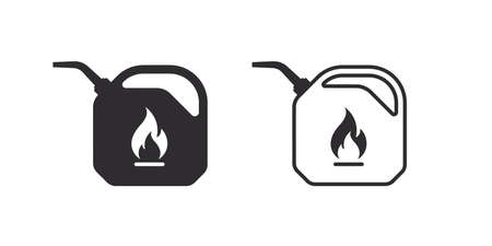 canister icon. Concept of fuel signs. Canister for flammable liquids. vector illustrationのイラスト素材