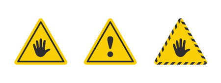 warning icons. Caution sign explosives liquids or materials. Caution icons set. vector icons