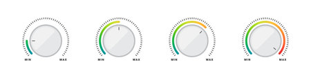 measuring scale. mood scale. satisfaction indicator. performance measurement client satisfaction. vector illustrationのイラスト素材