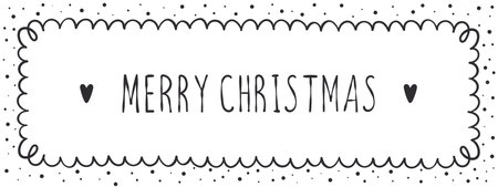 christmas banner. hand drawn images. Xmas signs. Christmas wish. Vector imagesのイラスト素材