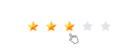 quality level stars. Customer Satisfaction Level. customer feedback sign. vector icons