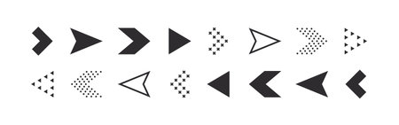 Arrow set. Modern arrow icons. Cursor or arrow signs. vector illustrationのイラスト素材