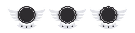 Winner labels. Award badge set. Award icons. medal icons. vector illustrationのイラスト素材