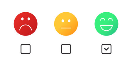 customer feedback. satisfaction and customer service. customer review. vector illustrationのイラスト素材