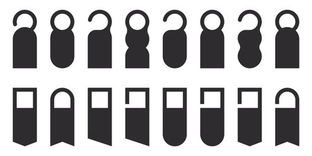 Modern door hanger signs templates. Do not disturb signs of hotel room. vector scalable graphicsのイラスト素材