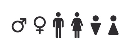 Restroom icons set. toilet icon. gender symbols. vector scalable graphicsのイラスト素材