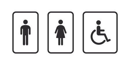 Restroom icons. water closet. Simple toilet sign. vector scalable graphicsのイラスト素材