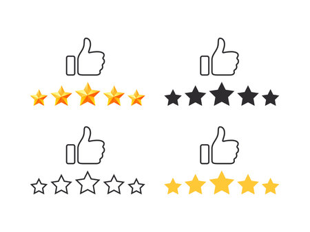 Rating stars badges. rating concept. Rate icons set. feedback icons. vector scalable graphicsのイラスト素材