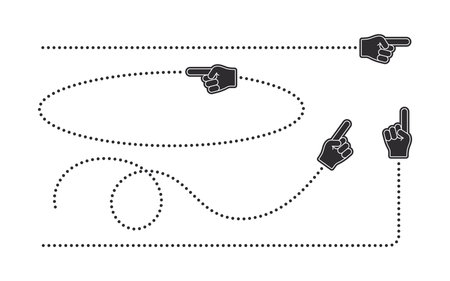 Arrows in the form of a hand with index fingers. vector scalable graphicsのイラスト素材