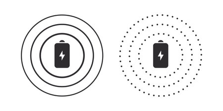 Wireless charger icon. Device charging icons. Phone charge simple illustration. vector scalable graphicsのイラスト素材