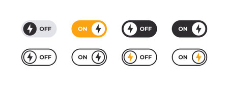 Power on power off. On and off icons. On off switch. vector scalable graphicsのイラスト素材