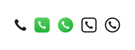 call icon set. Mobile icons UI, UX design. call bar icons. vector scalable graphicsのイラスト素材