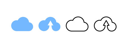Cloud icons. Cloud symbols. Vector icons