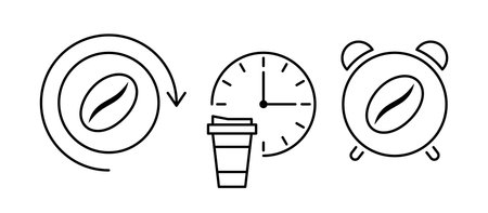 Coffee break icons. Vector iconsのイラスト素材