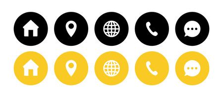 Contact and web icons set. Vector iconsのイラスト素材
