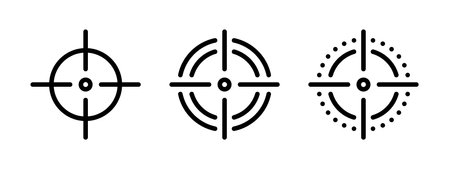 Target destination icons. Vector iconsのイラスト素材