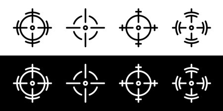 Crosshair icons. Target destination icons. Vector iconsのイラスト素材