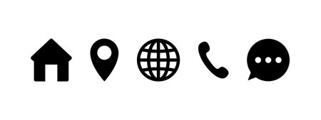 Web icons set. Contact information signs. Vector iconsのイラスト素材