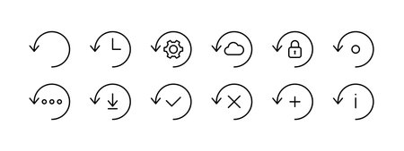 Information and functional icons. Vector iconsのイラスト素材