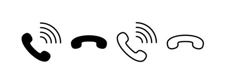 Ringing phone icons. Vector iconsのイラスト素材