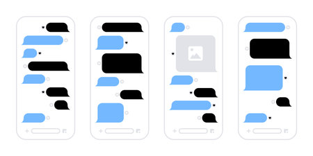 Chat message icons. Vector iconsのイラスト素材