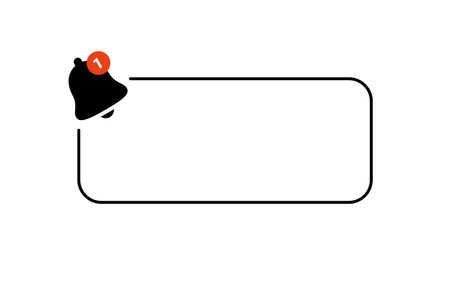 Notification banner. Reminder popup. Vector imageのイラスト素材