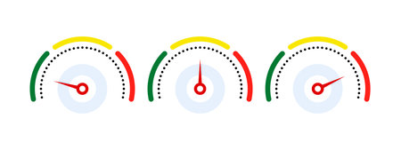 Risk Gauge Scale. Vector imageのイラスト素材