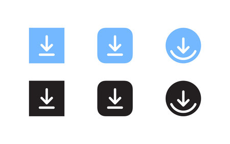 File download signs. Vector iconsのイラスト素材