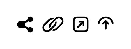 Share or send icons. Vector iconsのイラスト素材