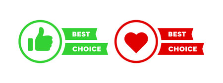 Best choice vector badges. Sticker best choiceのイラスト素材