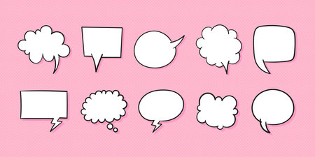 Speech Bubble set. Talk bubble. Cloud speech bubbles collectionのイラスト素材