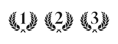 Award winner emblem. Award laurel wreath graphicのイラスト素材