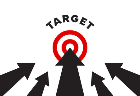 Aim for the Target. Focus on Your Goalのイラスト素材
