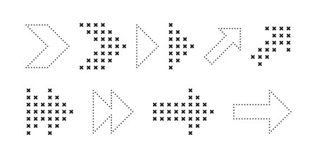 Arrows icons. Arrows collection setのイラスト素材