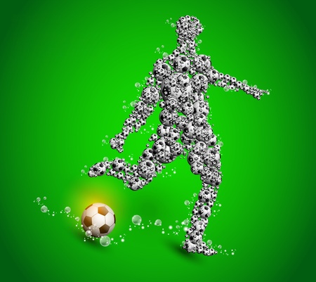 football poster player sport designのイラスト素材