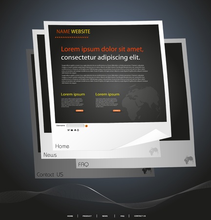 Modern web site design template vector のイラスト素材