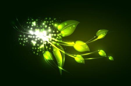 Vector leaf light design templateのイラスト素材