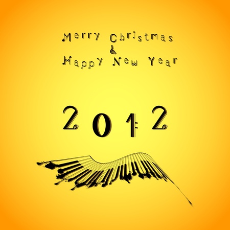 Christmas card, note typography designのイラスト素材