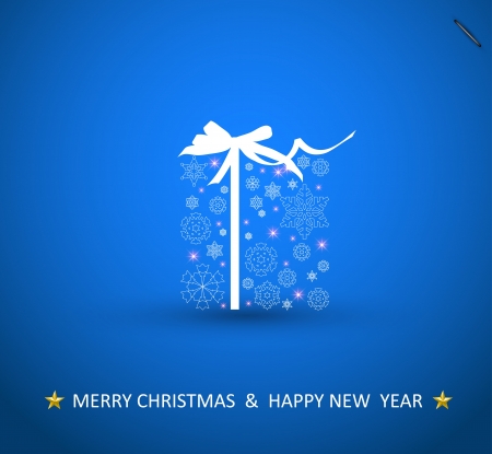 Christmas Box, snowflake designのイラスト素材