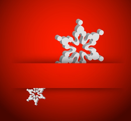 Vector christmas 3d snowflake のイラスト素材