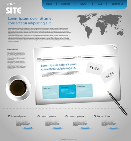 corporate web design templateのイラスト素材